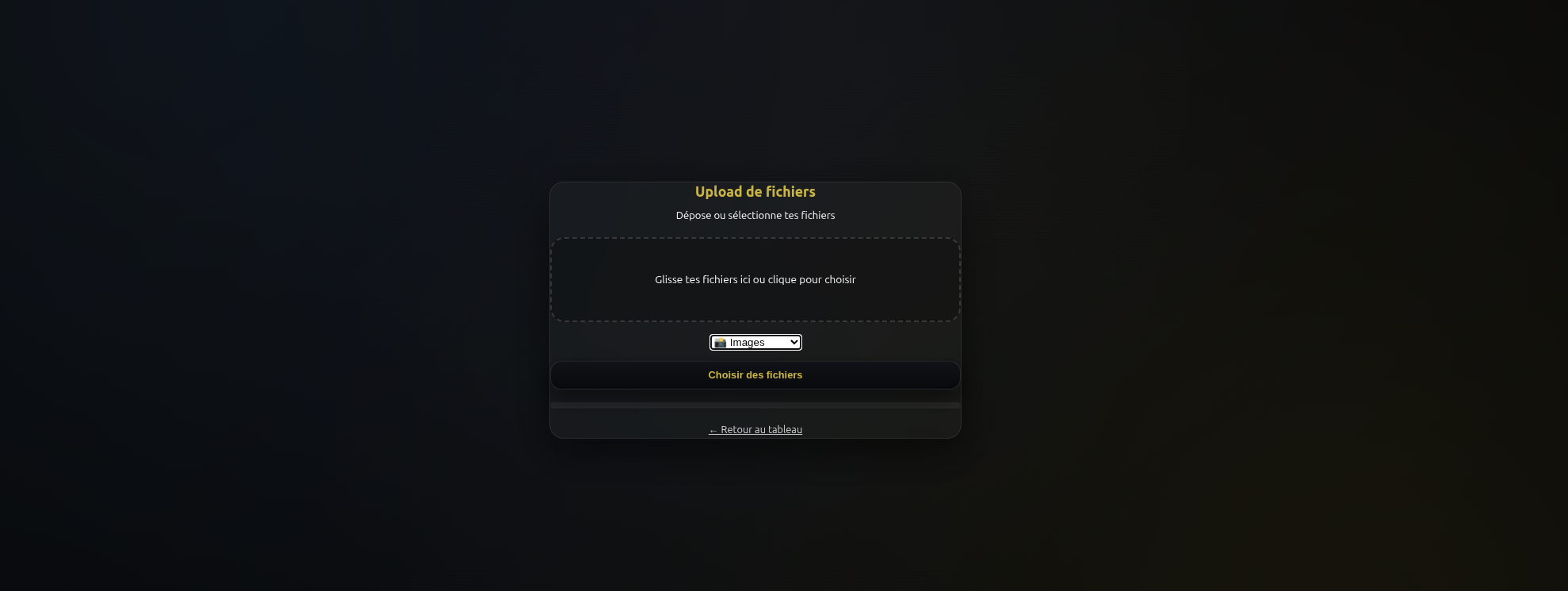 Formulaire upload